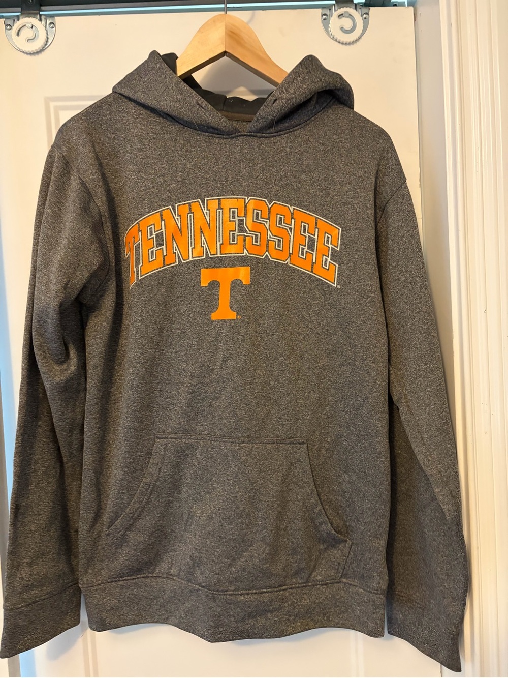 Champion Grey Crewneck Hoodie with Orange Tennessee Logo